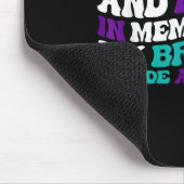 Teal Purple Ribbon Suicide Awareness Brother Aware Mousepad (Ecke)