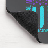 Teal Purple Ribbon Suicide Awareness Flag Student  Mousepad (Ecke)