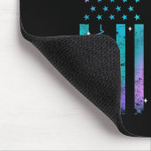 Teal Purple Us Usa Flag Suicide Prevention Awarene Mousepad (Ecke)