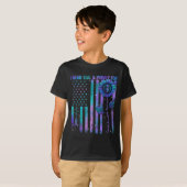 Teal Purple Us Usa Flag Suicide Prevention Awarene T-Shirt (Vorne ganz)