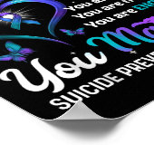Teal Purple You Suicide Prevention Awareness Month Poster (Ecke)