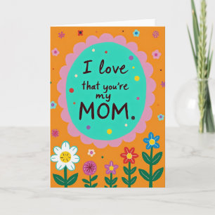 Teal Rahmen Moms Love Karte
