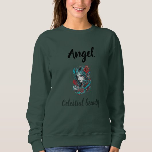 Teal Reverie Crimson in Bloom Ethereal Chromatics  Sweatshirt (Vorderseite)