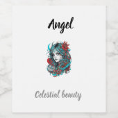 Teal Reverie Crimson in Bloom Ethereal Chromatics  Weinetikett (Einzelnes Label)