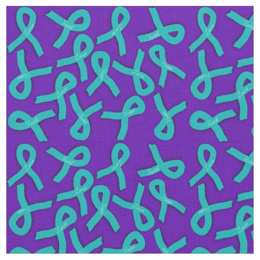 Teal Ribbons Stoff (Nahaufnahme)