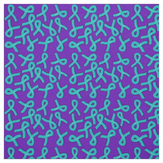 Teal Ribbons Stoff (Muster)