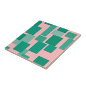 Teal Rosa Farbmuster Modern Abstract Fliese (Seite)