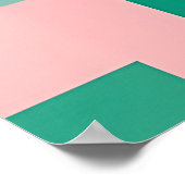 Teal Rosa Farbmuster Modern Abstract Poster (Ecke)