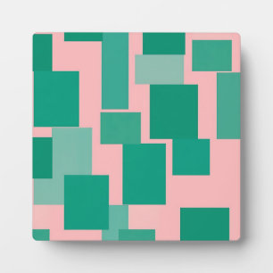 Teal Rosa Farbmuster Modernes Abstract Fotoplatte
