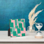 Teal Rosa Farbmuster Modernes Abstract  Fotoplatte (InSitu)