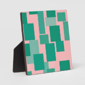 Teal Rosa Farbmuster Modernes Abstract  Fotoplatte (Vorderseite)