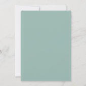 Teal Rose Blütenhochzeit Einladung (Rückseite)