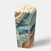 Teal Roses and Copper Leaves Wedding Geschenkschachtel (Geplatzt)