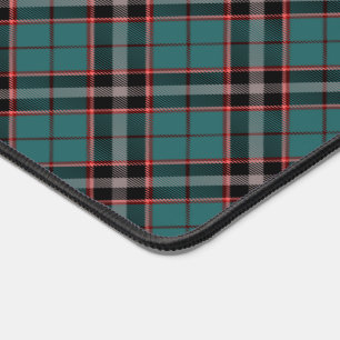 Teal-Rot Kariertes Fettmuster Vintage-Tartan Gamin Schreibtischunterlage