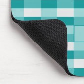 Teal-Schattierungen Farbblöcke mit Hellgrau Mousepad (Ecke)