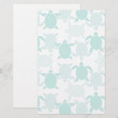 Teal-Schildkrötenmuster Briefpapier (Vorne/Hinten)