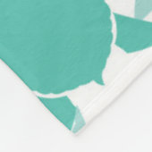 Teal-Schildkrötenmuster Fleecedecke (Ecke)