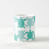 Teal-Schildkrötenmuster Kaffeetasse (Mittel)