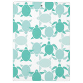 Teal-Schildkrötenmuster Klemmbrett (Rückseite)