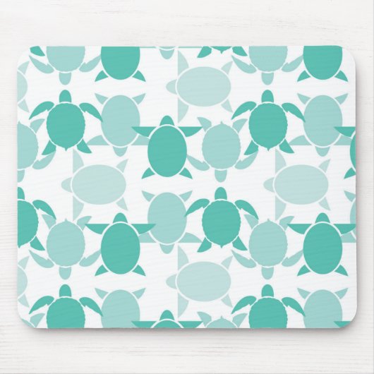 Teal-Schildkrötenmuster Mousepad (Vorne)