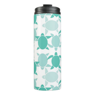 Teal-Schildkrötenmuster Thermosbecher