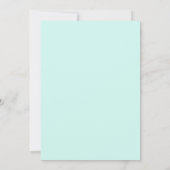 Teal schimmernde Küstenhochzeit Einladung (Rückseite)
