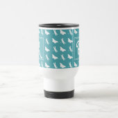 Teal-Schmetterling- und Libellen-Muster Reisebecher (Mittel)