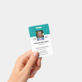 Teal School Icons Homeschool Student ID Badge Ausweis (Handheld)
