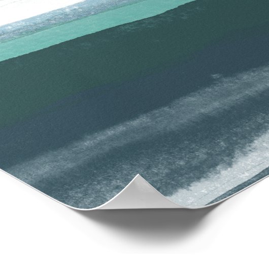 Teal Sea Poster (Ecke)