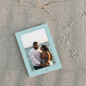 Teal Seestern-Monogramm-Foto Save The Date
