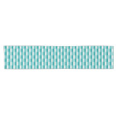 Teal Shades Color Blocks with Light Gray Kurzer Tischläufer (Horizontal)