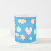 Teal Shapes mug Mattglastasse (Vorderseite Links)
