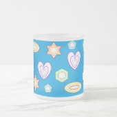 Teal Shapes mug Mattglastasse (Mittel)