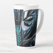 Teal & Silber-Profil Milchtasse (Rechte Ecke)