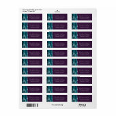 Teal Silver Agate Purple Wedding Return Address (Vorne)