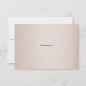 Teal Silver Floral Copper Butterfly Tan Wedding Dankeskarte (Rückseite)