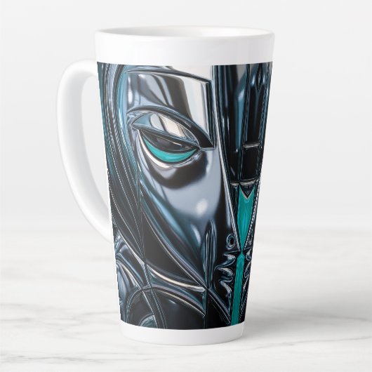 Teal & Silver Profile Milchtasse (Linke Ecke)