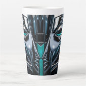 Teal & Silver Profile Milchtasse (Vorderseite)