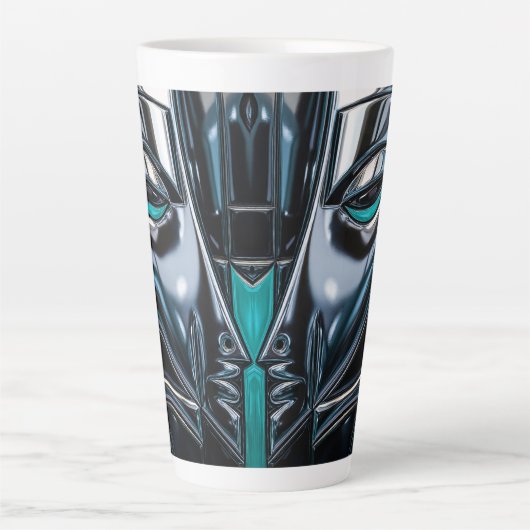 Teal & Silver Profile Milchtasse (Vorderseite)