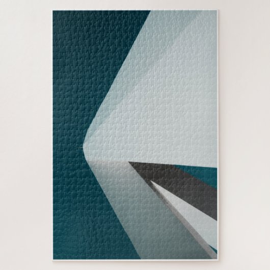 Teal sky and White roof Puzzle (Vertikal)