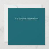 Teal Snowflake Gingerbread Holiday card Einladung (Rückseite)