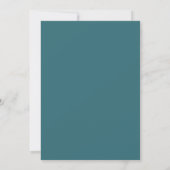 Teal Soft Bloom Romance Wedding Einladung (Rückseite)