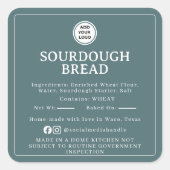 Teal Sourdough Ingredient Cottage Law Sticker (Vorderseite)