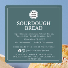 Teal Sourdough Ingredient Cottage Law Sticker