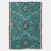 Teal Southwest Navajo Geometric Decke (Vorderseite Vertikal)