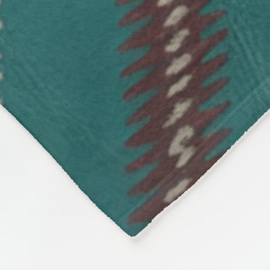Teal Southwest Navajo Geometric Fleecedecke (Ecke)