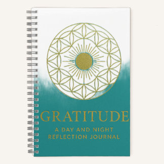 Teal Spiritual Gratitude Spiral Journal Notizblock
