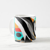 Teal Splash Abstract Waves Kaffeetasse (Vorderseite Links)