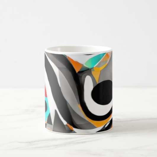 Teal Splash Abstract Waves Kaffeetasse (Mittel)