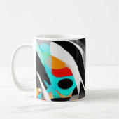 Teal Splash Abstract Waves Kaffeetasse (Links)